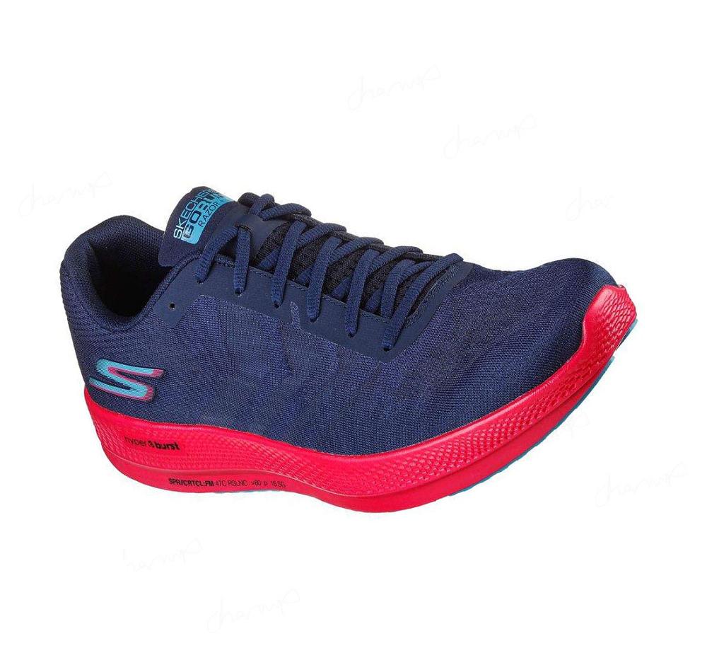 Zapatillas Running Skechers GO RUN Razor Hombre Azul Marino Multicolor | AT890_AR