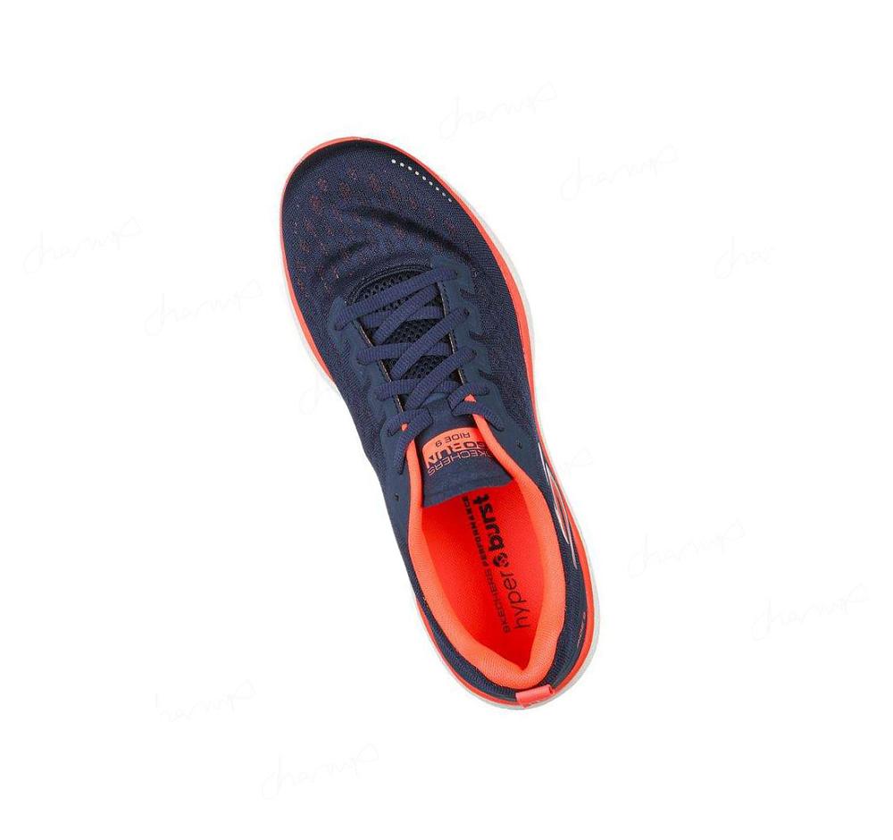 Zapatillas Running Skechers GO RUN Ride 9 Hombre Azul Marino Coral | AT3T0_AR