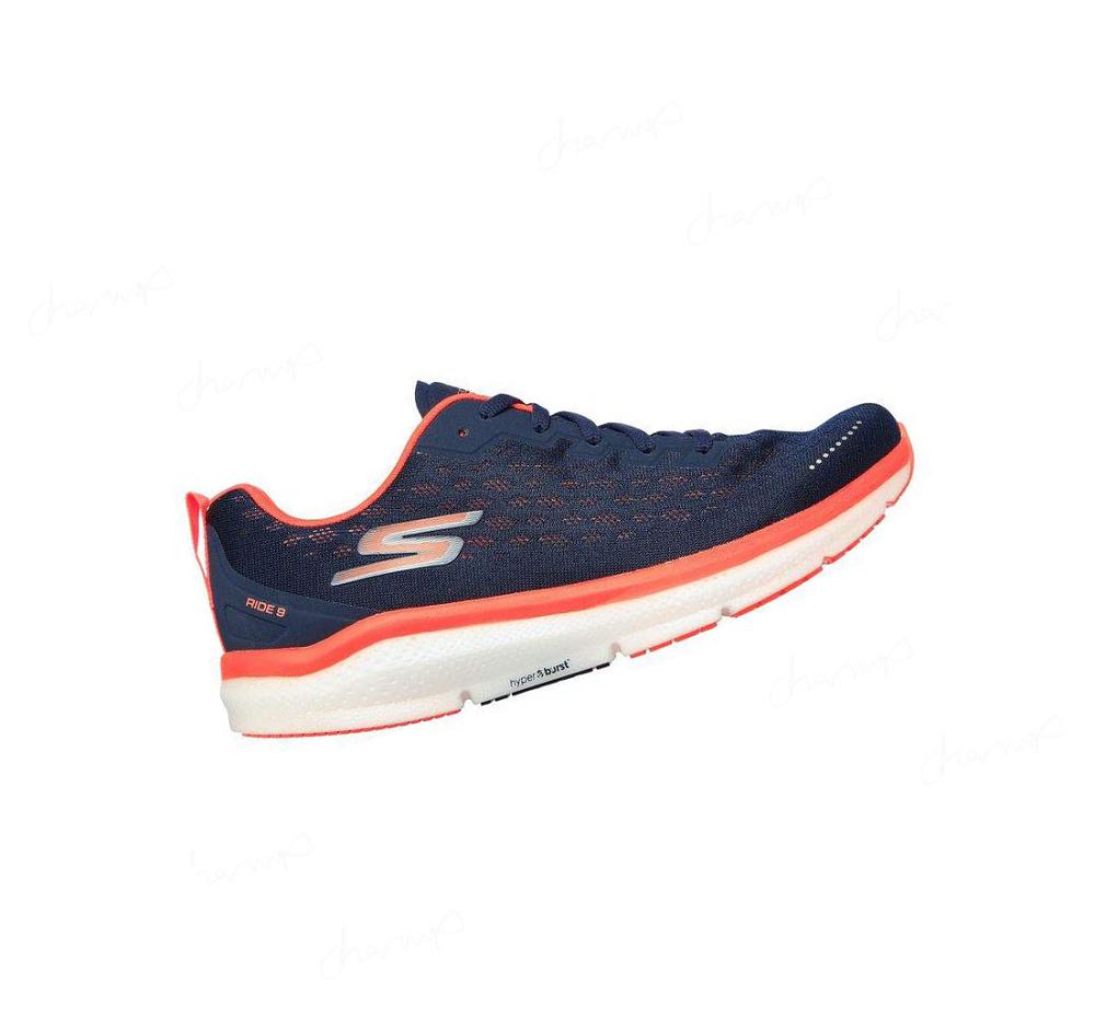 Zapatillas Running Skechers GO RUN Ride 9 Hombre Azul Marino Coral | AT3T0_AR