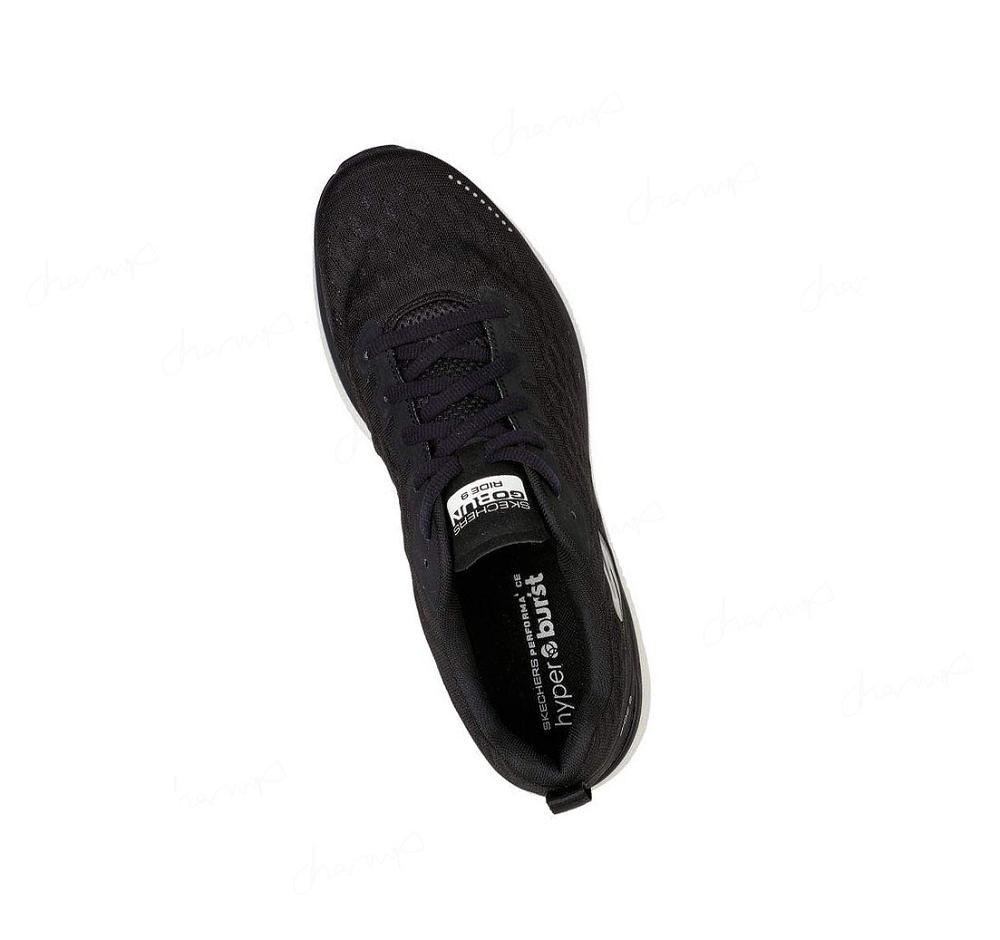 Zapatillas Running Skechers GO RUN Ride 9 Hombre Negras Blancas | AT62W_AR