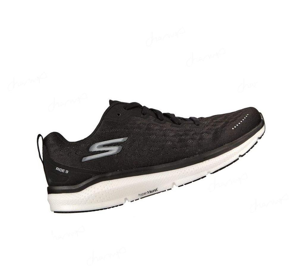 Zapatillas Running Skechers GO RUN Ride 9 Hombre Negras Blancas | AT62W_AR