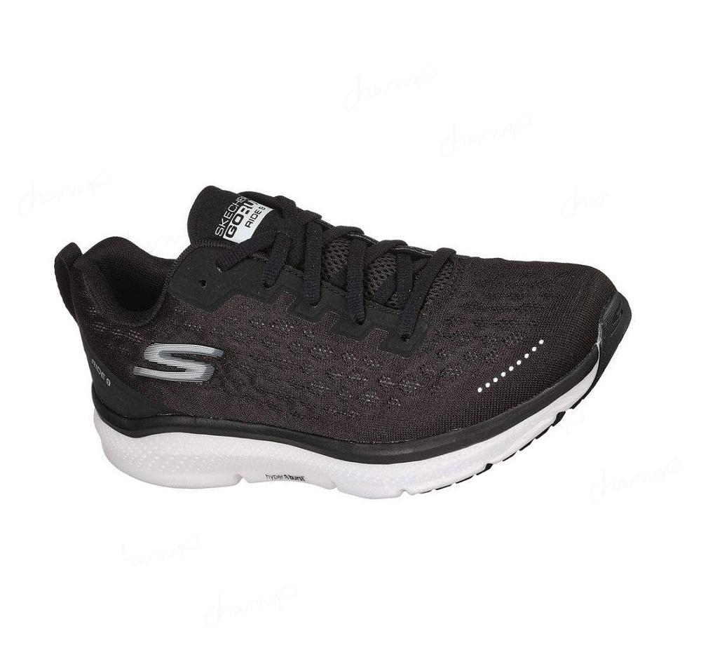 Zapatillas Running Skechers GO RUN Ride 9 Hombre Negras Blancas | AT62W_AR