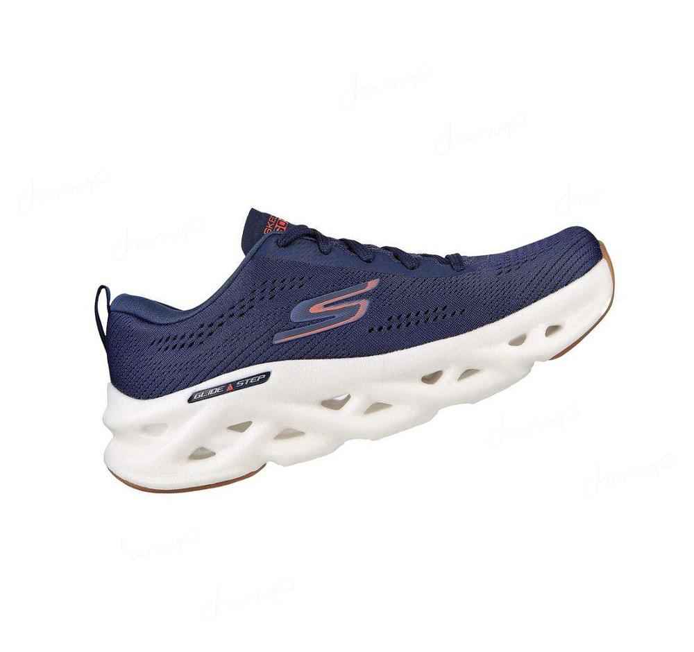 Zapatillas Running Skechers GO RUN Swirl Tech Hombre Azul Marino Rojas | 6AT50_AR