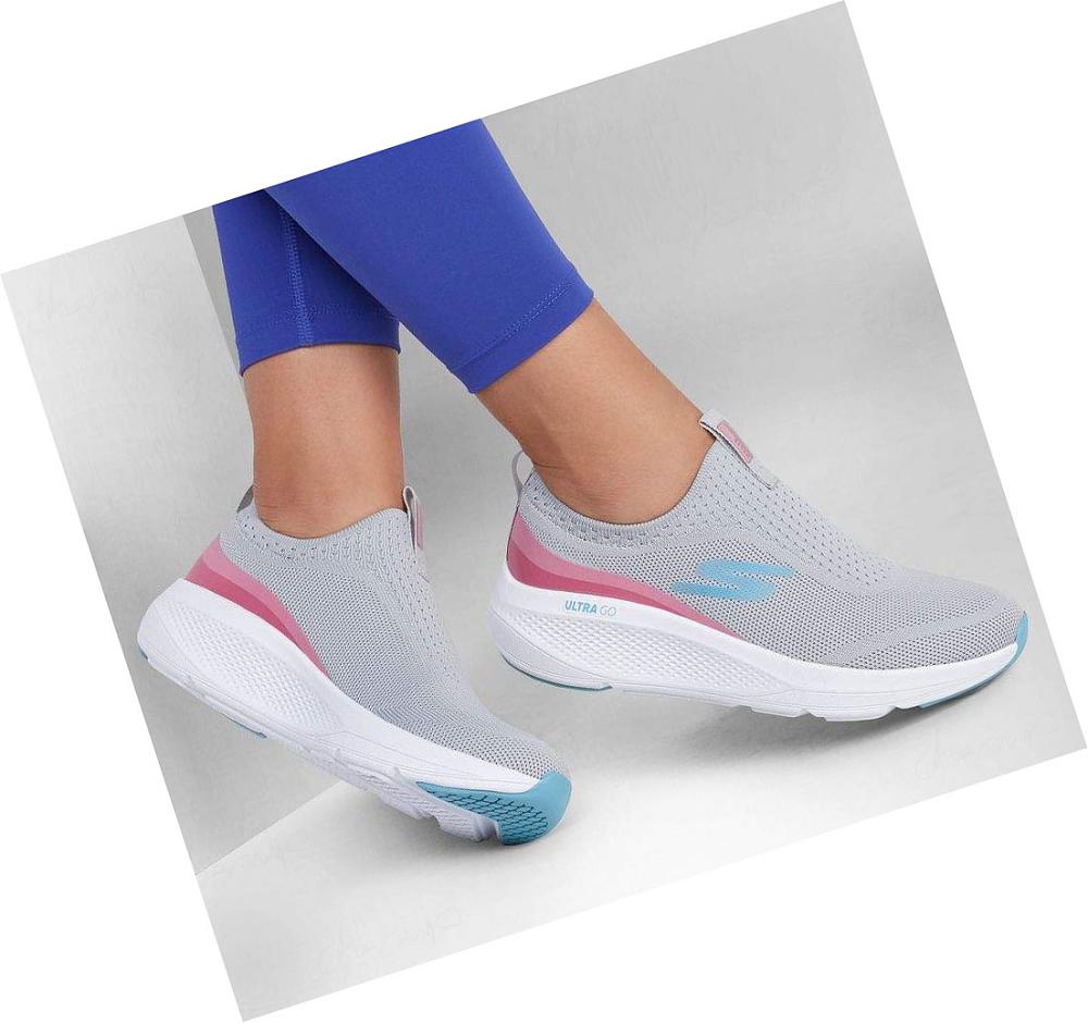 Zapatillas Running Skechers GOrun Elevate - Hot Streak Mujer Gris Rosas | T222R_AR