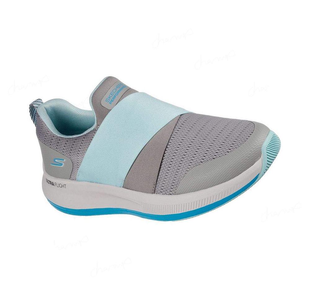 Zapatillas Running Skechers GOrun Pulse - Bold Venture Mujer Gris Azules | 62T3A_AR