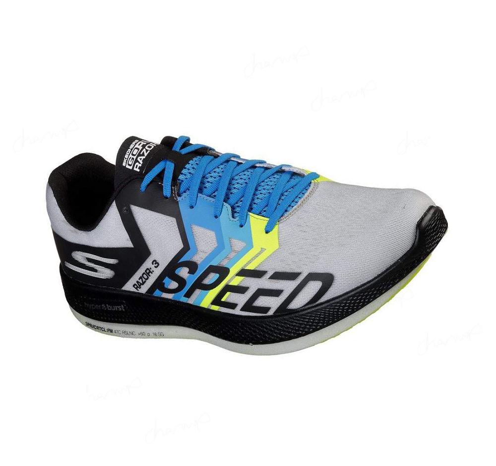 Zapatillas Running Skechers GOrun Razor 3 Hyper Hombre Gris Multicolor | 36253_AR