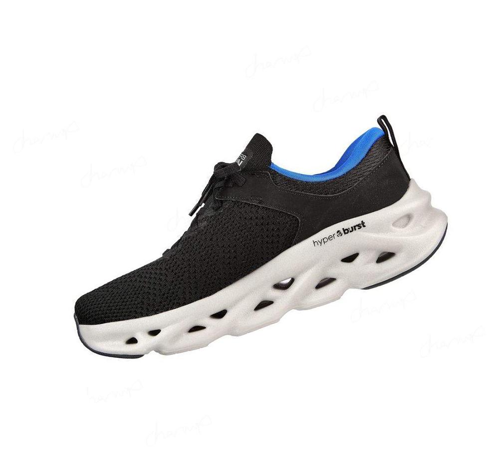 Zapatillas Running Skechers GOrun Swirl Tech - Dash Charge Hombre Negras Azules | 6A62L_AR