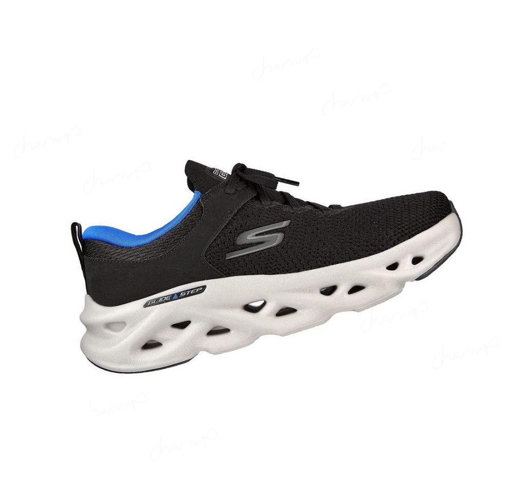 Zapatillas Running Skechers GOrun Swirl Tech - Dash Charge Hombre Negras Azules | 6A62L_AR