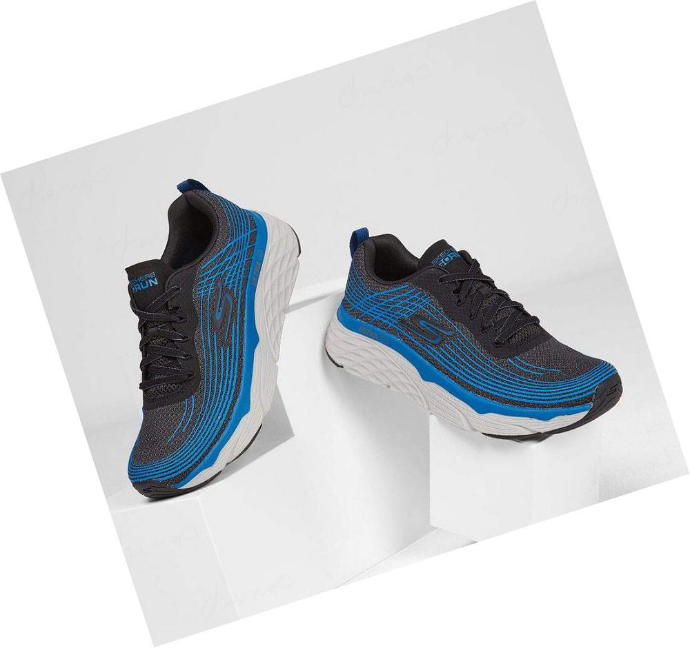 Zapatillas Running Skechers Max Cushioning Elite - Brilliant Hombre Negras Azules | 6139P_AR