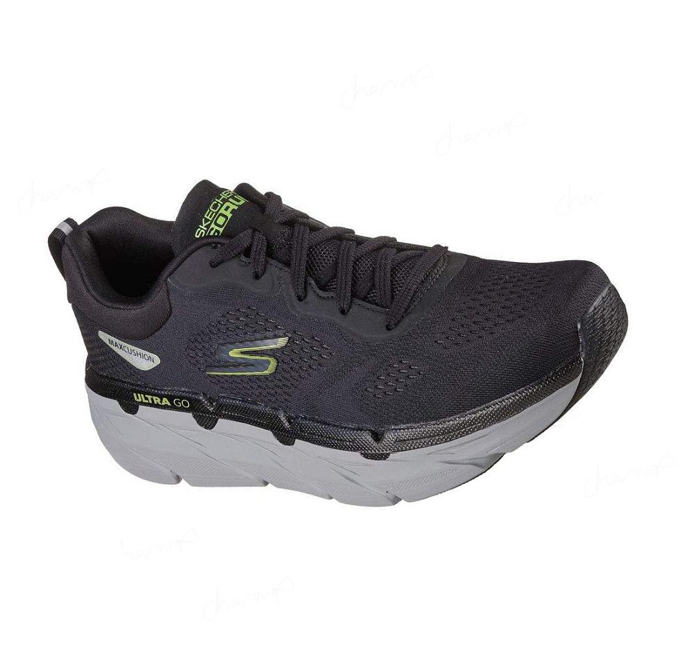 Zapatillas Running Skechers Max Cushioning Premier - Perspective Hombre Negras Verde Claro | 628TG_AR