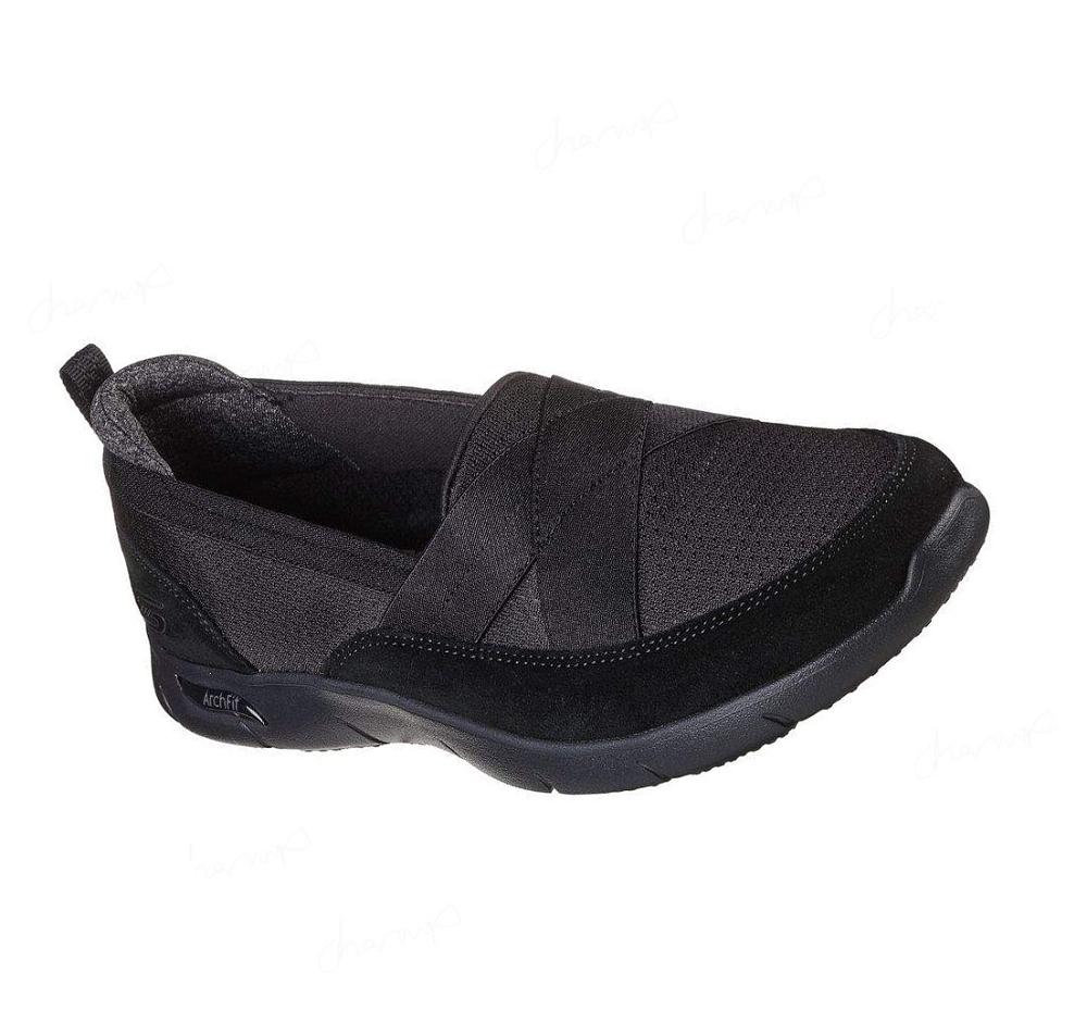 Zapatillas Sin Cordones Skechers Arch Fit Refine - Oceanic Mujer Negras | 62A9X_AR