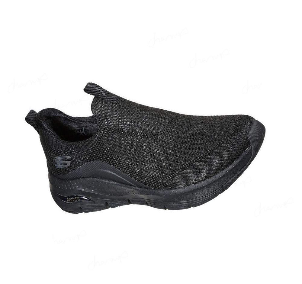 Zapatillas Sin Cordones Skechers Arch Fit - Keep It Up Mujer Negras | A02AR_AR