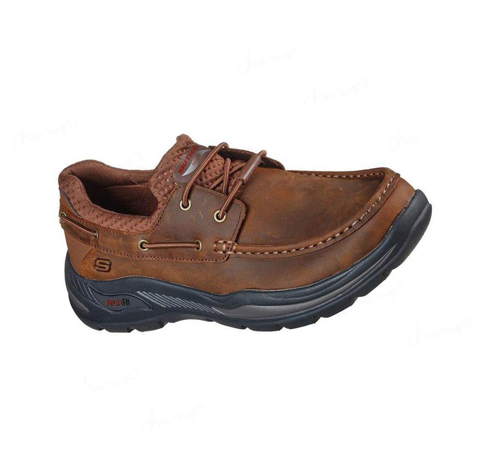 Zapatillas Sin Cordones Skechers Arch Fit Motley - Hosco Hombre Marrones | A082K_AR