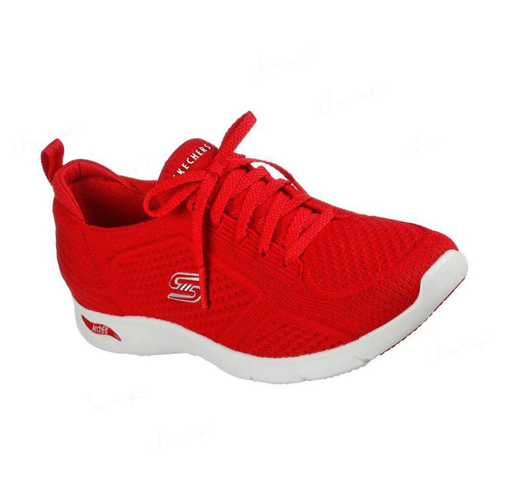 Zapatillas Sin Cordones Skechers Arch Fit Refine - Ideal Muse Mujer Rojas | A088L_AR