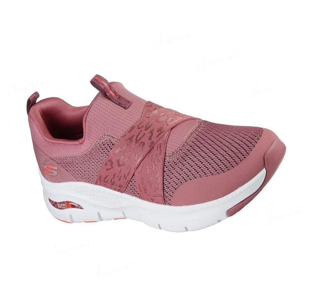 Zapatillas Sin Cordones Skechers Arch Fit - Modern Rhythm Mujer Rosas Oscuro | AA98A_AR