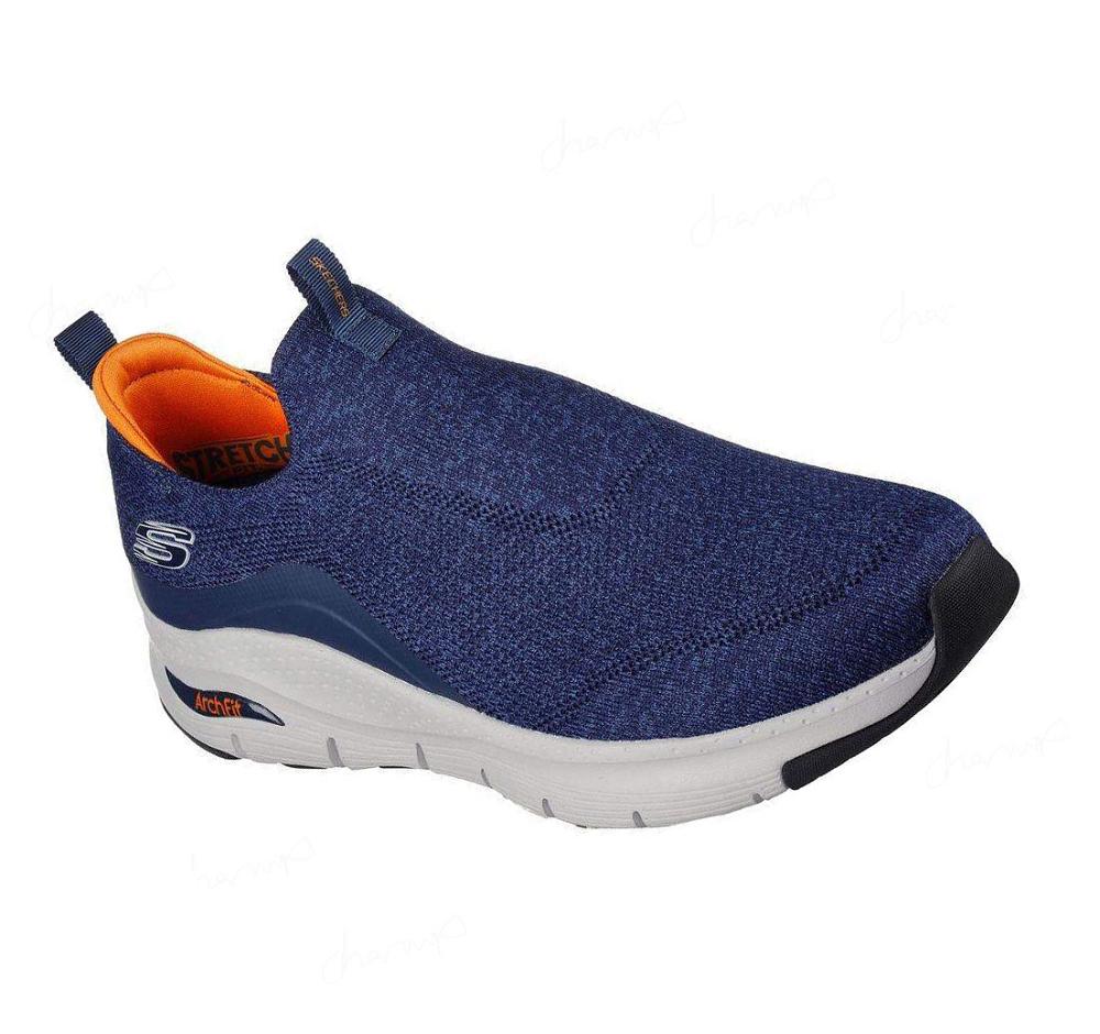 Zapatillas Sin Cordones Skechers Arch Fit - Keep It Up Hombre Azul Marino | I00TE_AR