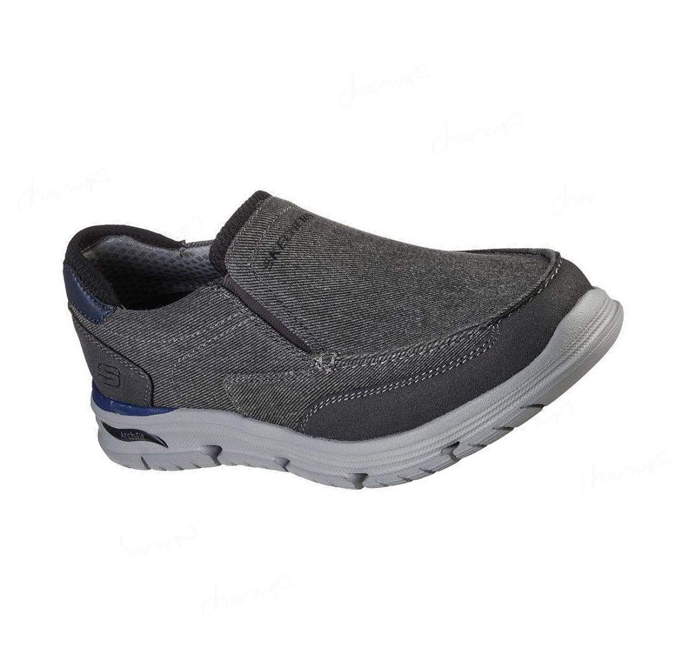 Zapatillas Sin Cordones Skechers Arch Fit Vortell - Rothler Hombre Negras | I918R_AR