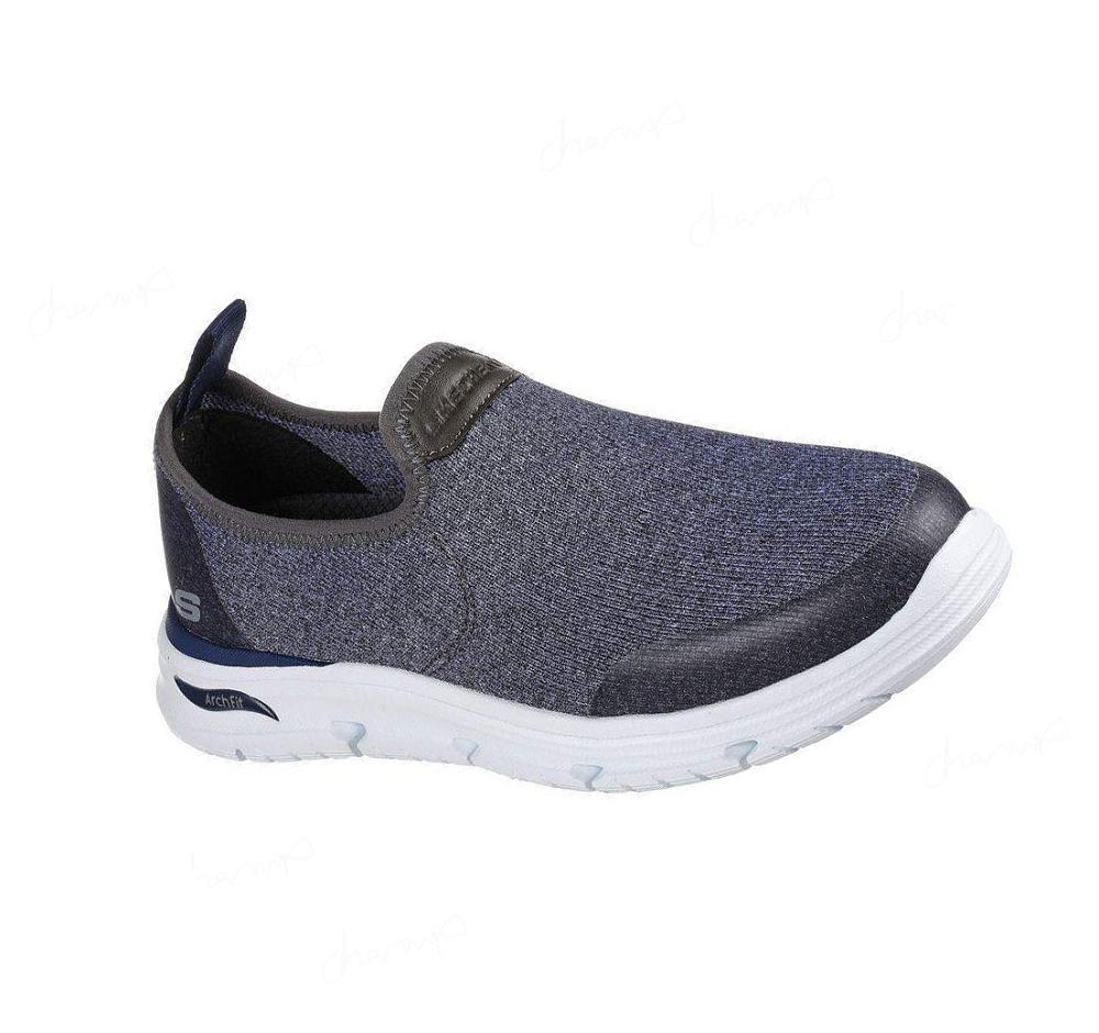 Zapatillas Sin Cordones Skechers Arch Fit Vortell - Fabien Hombre Gris | I982L_AR