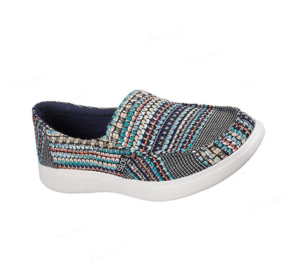 Zapatillas Sin Cordones Skechers BOBS Skipper - Beach Crush Mujer Azul Marino Multicolor | 65T90_AR