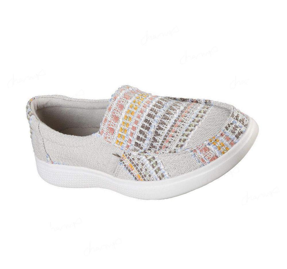 Zapatillas Sin Cordones Skechers BOBS Skipper - Beach Crush Mujer Beige Multicolor | 660AA_AR