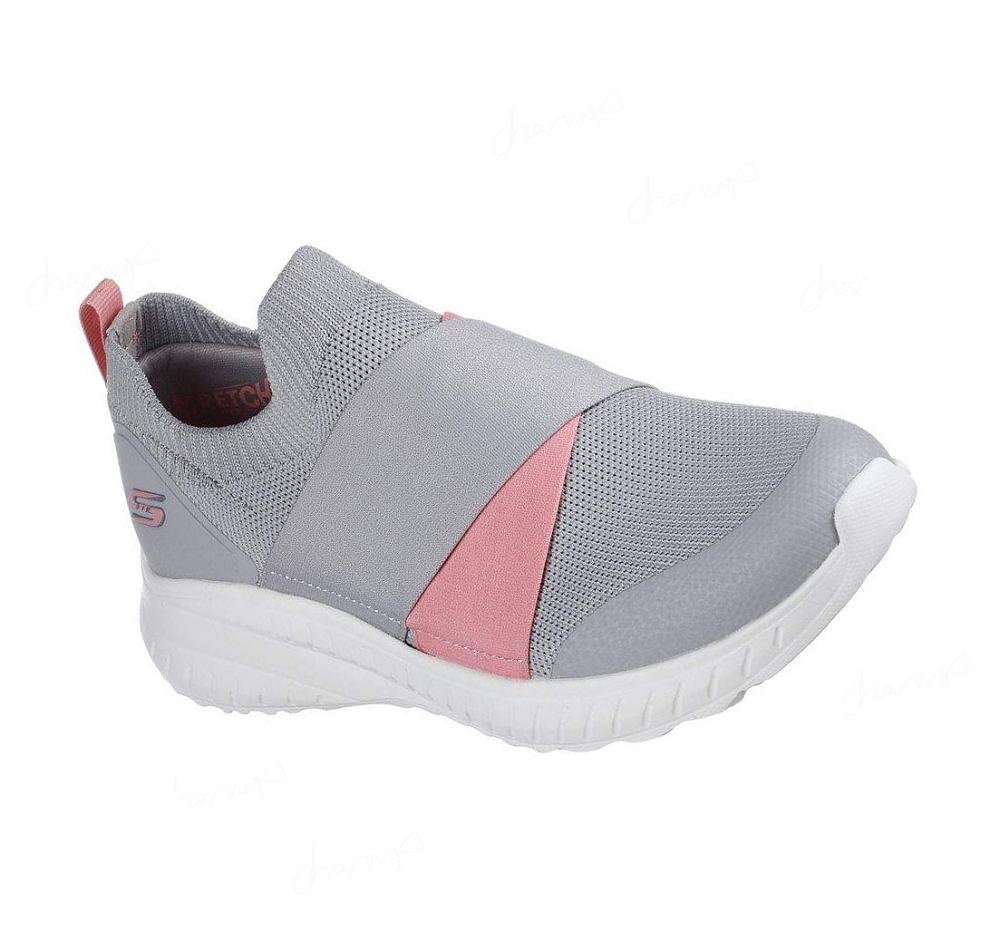 Zapatillas Sin Cordones Skechers BOBS Squad Chaos - Cross Roadz Mujer Gris | IAT3D_AR