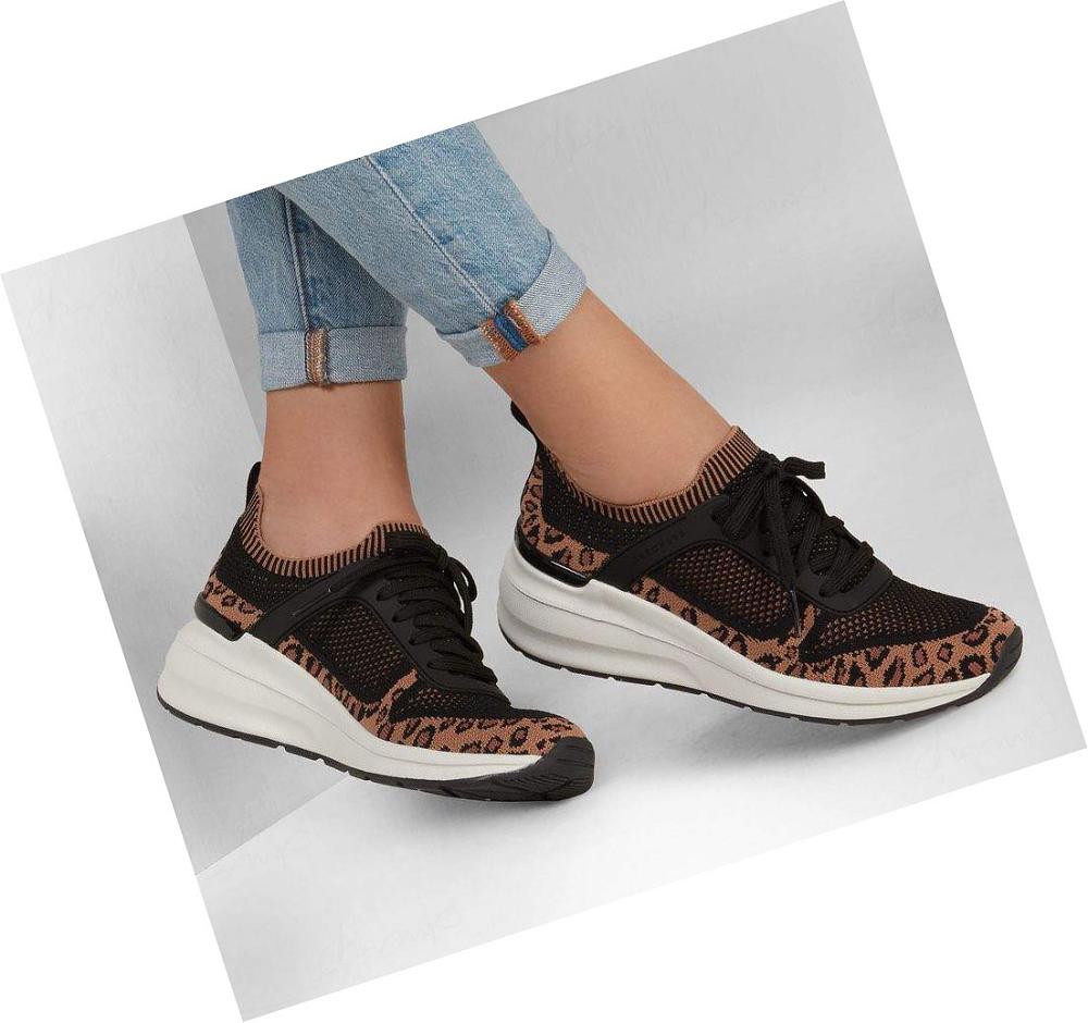 Zapatillas Sin Cordones Skechers Billion - Leopard Lady Mujer Negras Leopardo | T299E_AR