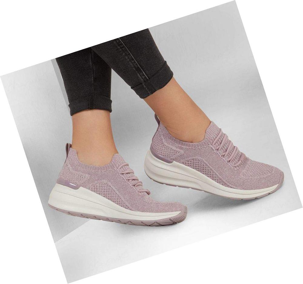 Zapatillas Sin Cordones Skechers Billion - Woven Walks Mujer Moradas | T3TAC_AR