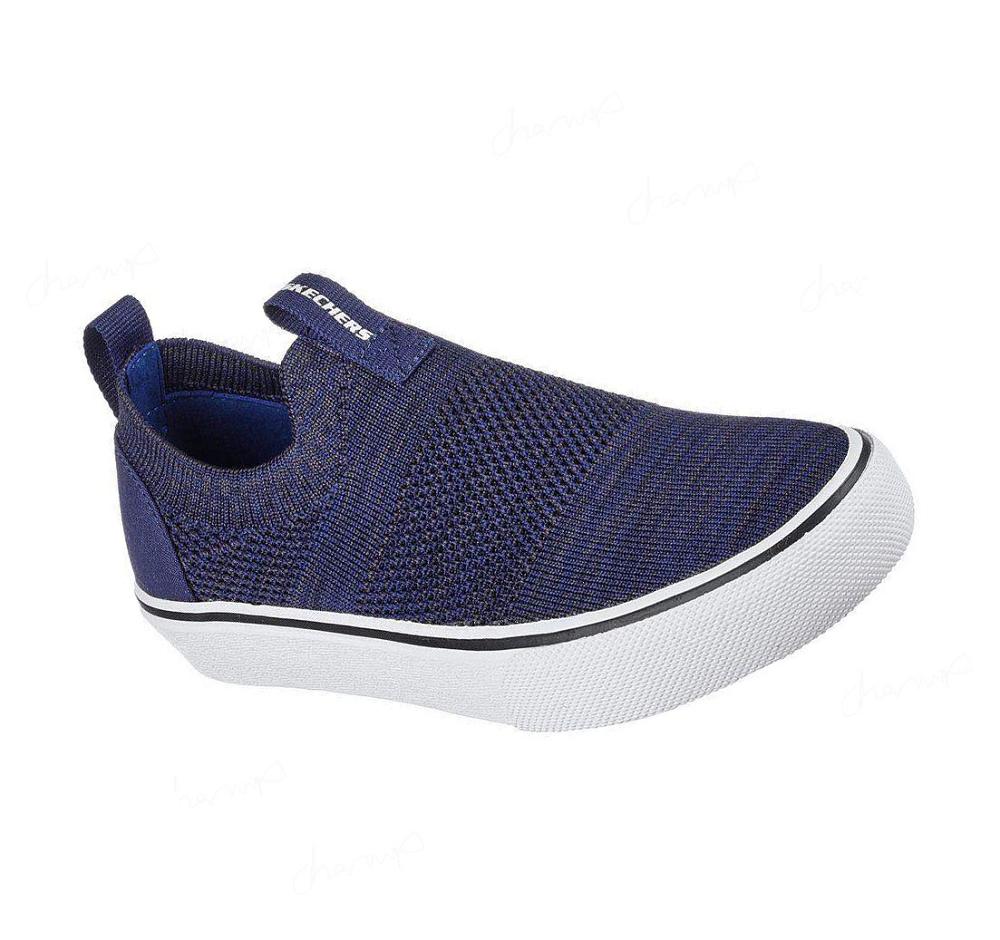 Zapatillas Sin Cordones Skechers Calle Fame - Zakred Niño Azul Marino | T803P_AR