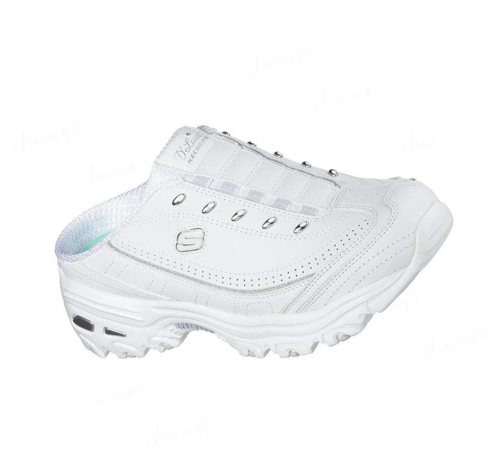 Zapatillas Sin Cordones Skechers D\'lites - Bright Sky Mujer Blancas Plateadas | 332AB_AR