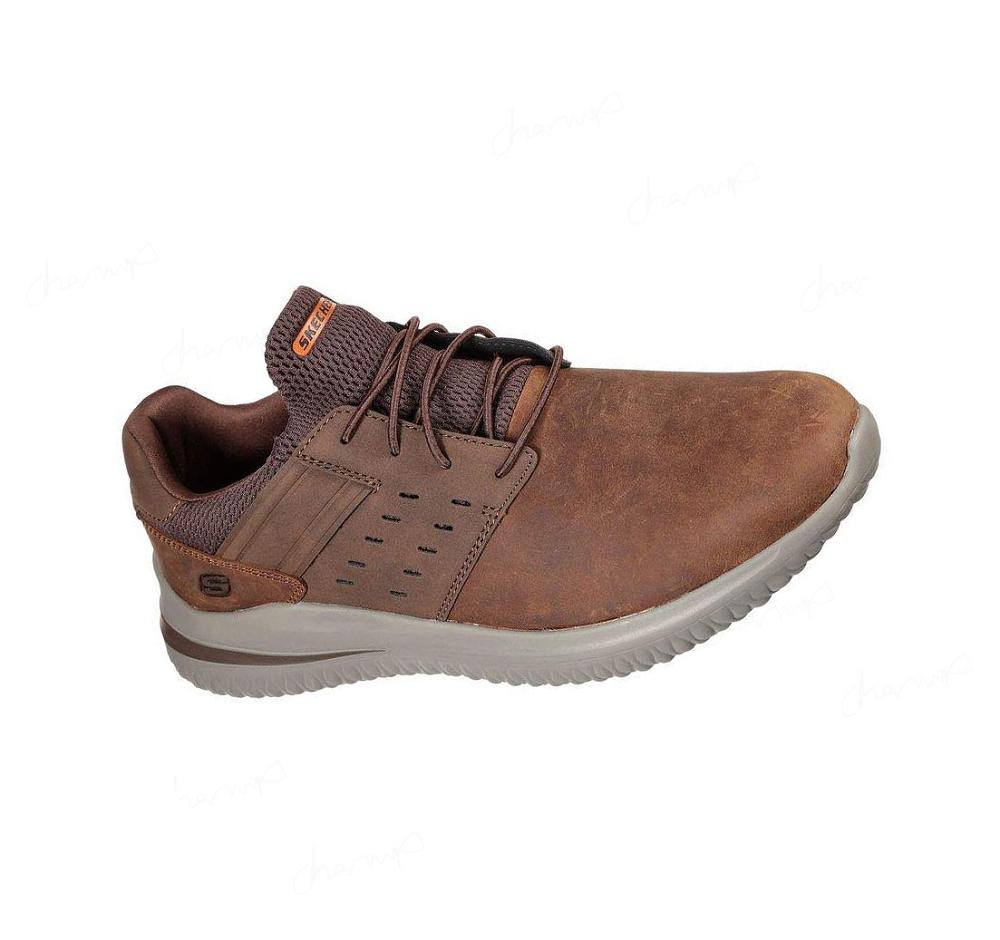 Zapatillas Sin Cordones Skechers Delson 3.0 - Ezra Hombre Marrones | T2T5G_AR