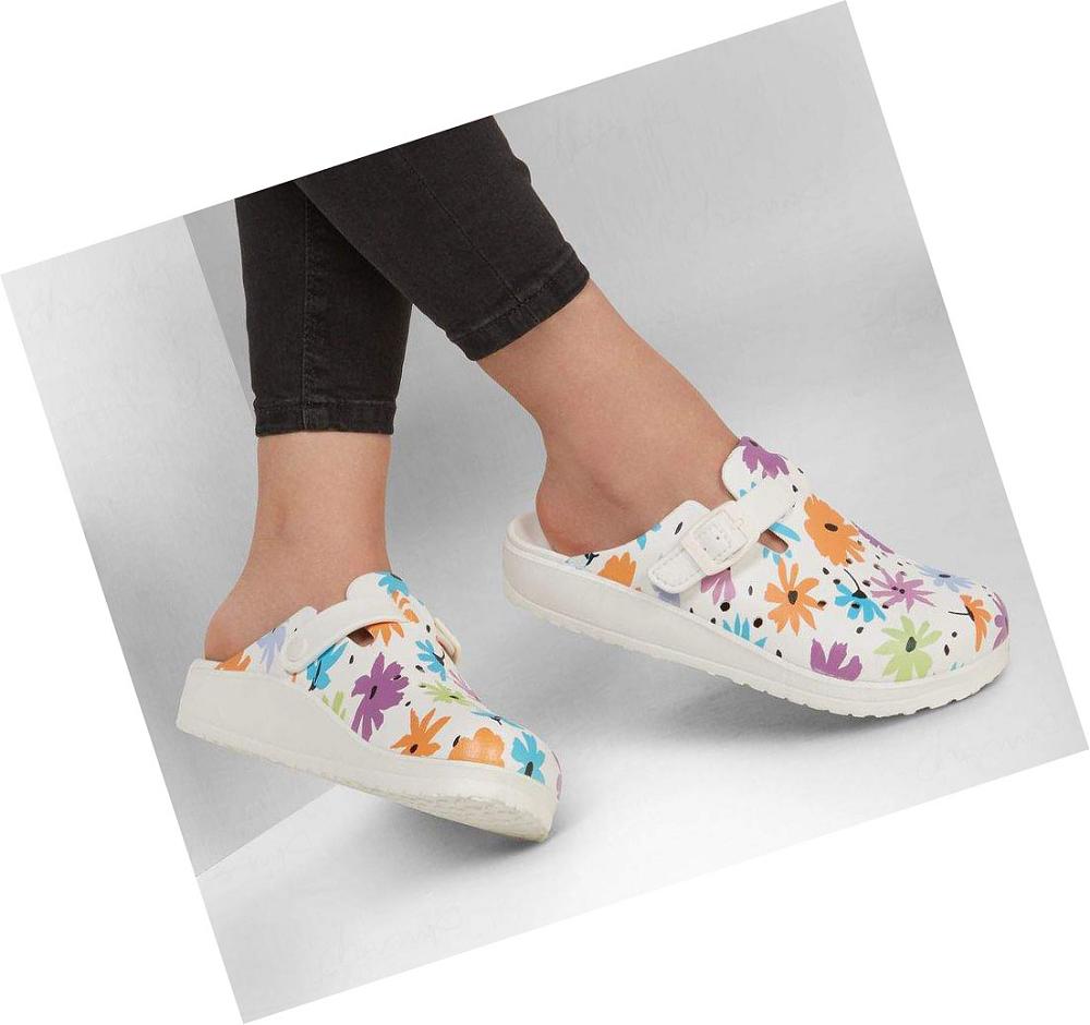 Zapatillas Sin Cordones Skechers Foamies: Cali Breeze 2.0 - Utopia Mujer Blancas Multicolor | 3196A_AR