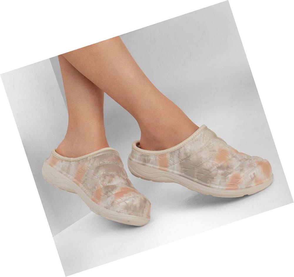 Zapatillas Sin Cordones Skechers Foamies: Cozy Camper Forro - Moody Skies Mujer Beige | 3296R_AR