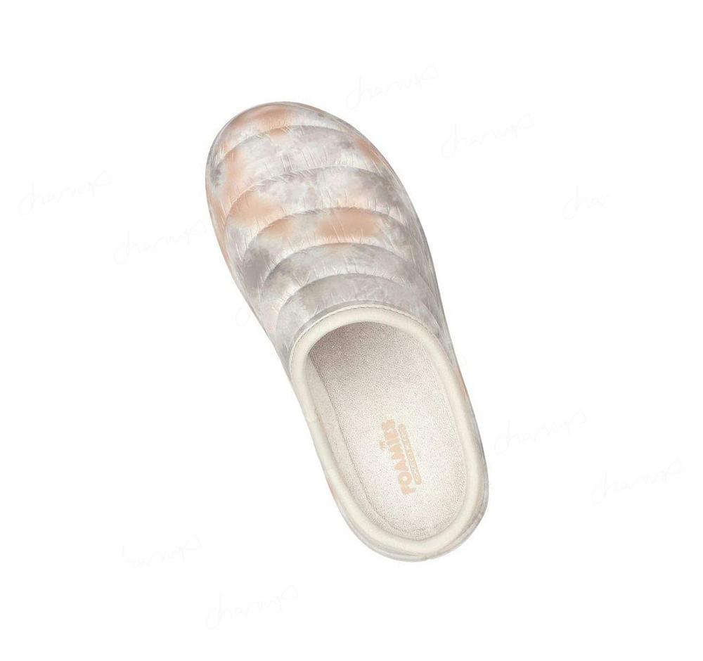 Zapatillas Sin Cordones Skechers Foamies: Cozy Camper Forro - Moody Skies Mujer Beige | 3296R_AR