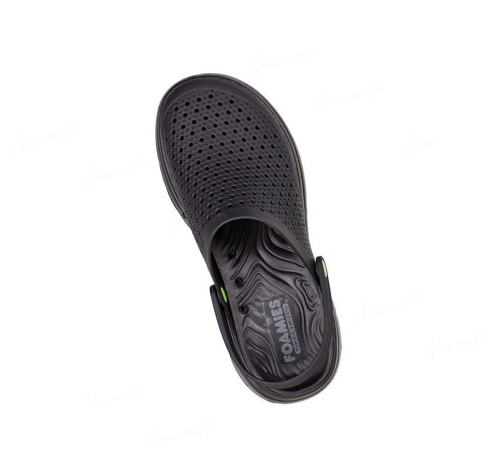 Zapatillas Sin Cordones Skechers Foamies: GO WALK 5 - Past Time Hombre Negras | 385TX_AR