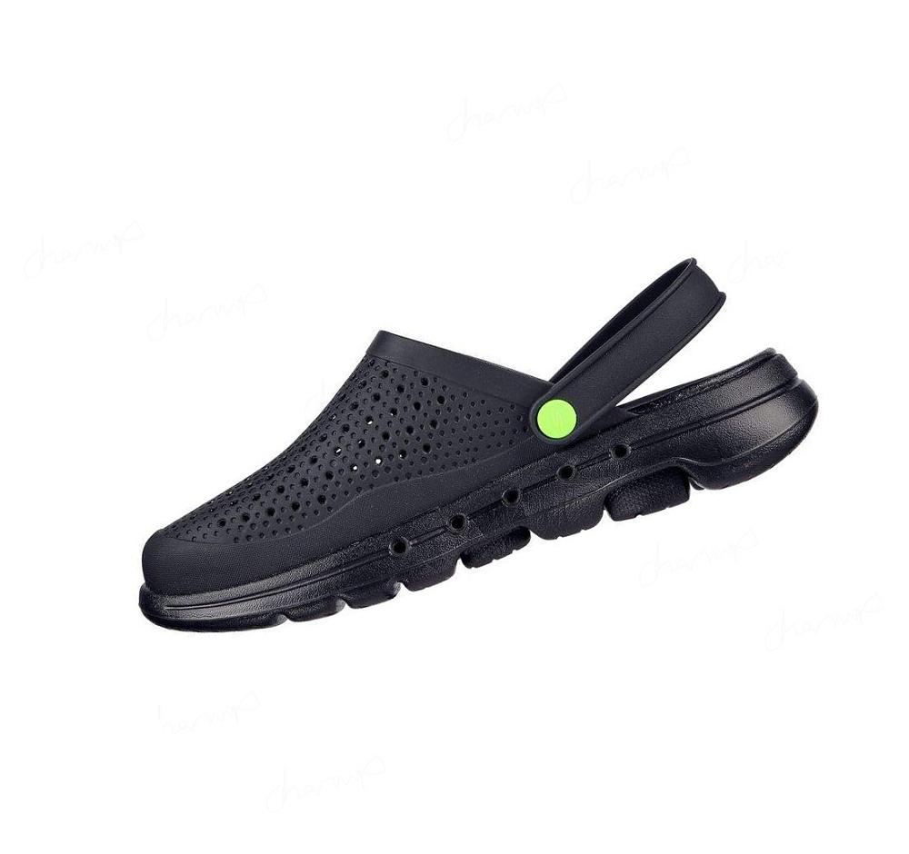 Zapatillas Sin Cordones Skechers Foamies: GO WALK 5 - Past Time Hombre Negras | 385TX_AR