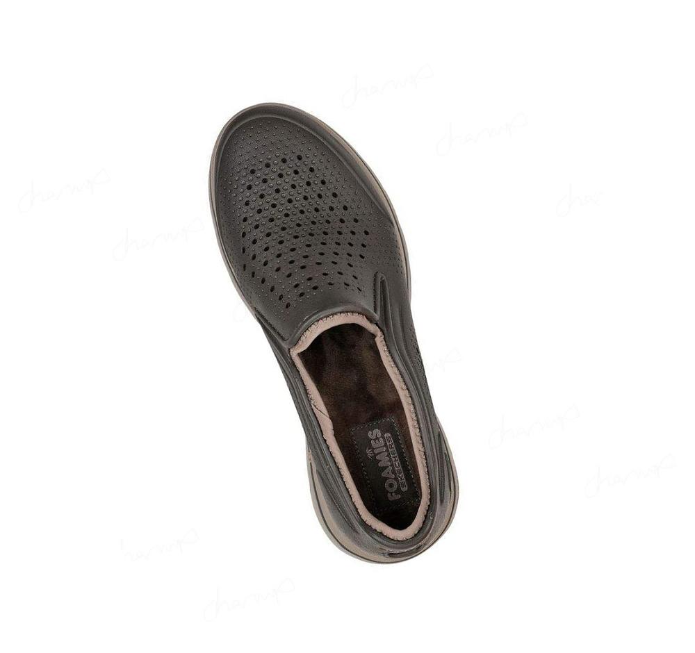 Zapatillas Sin Cordones Skechers Foamies: GO WALK 5 Forro - Get Warm Hombre Marrones | 390TA_AR