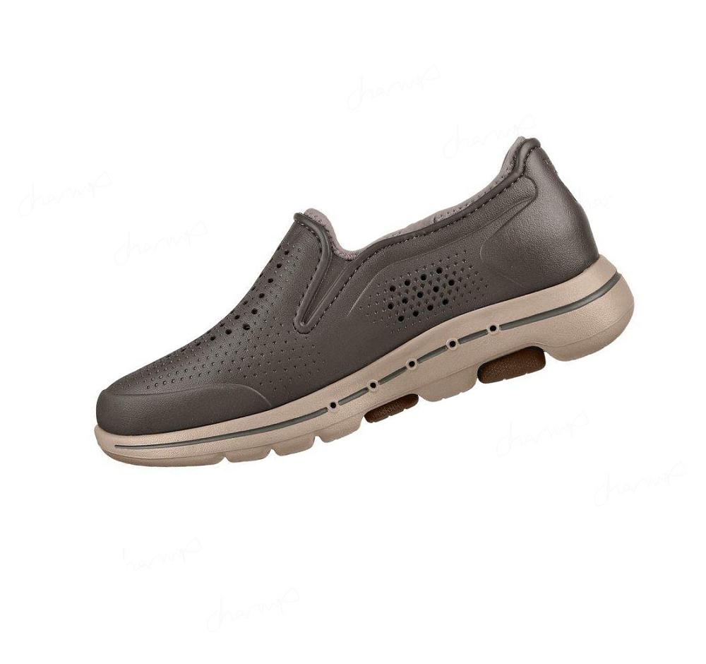 Zapatillas Sin Cordones Skechers Foamies: GO WALK 5 Forro - Get Warm Hombre Marrones | 390TA_AR