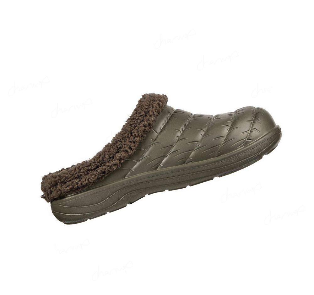 Zapatillas Sin Cordones Skechers Foamies: Cozy Camper Forro - Cozy Adventure Hombre Verde Oliva | 3932L_AR