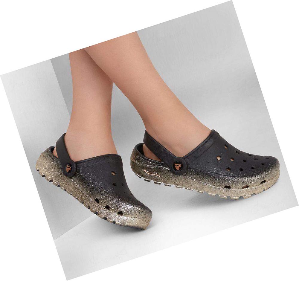 Zapatillas Sin Cordones Skechers Foamies: Arch Fit Footsteps - Sparks Fly Mujer Negras Doradas | 550A5_AR