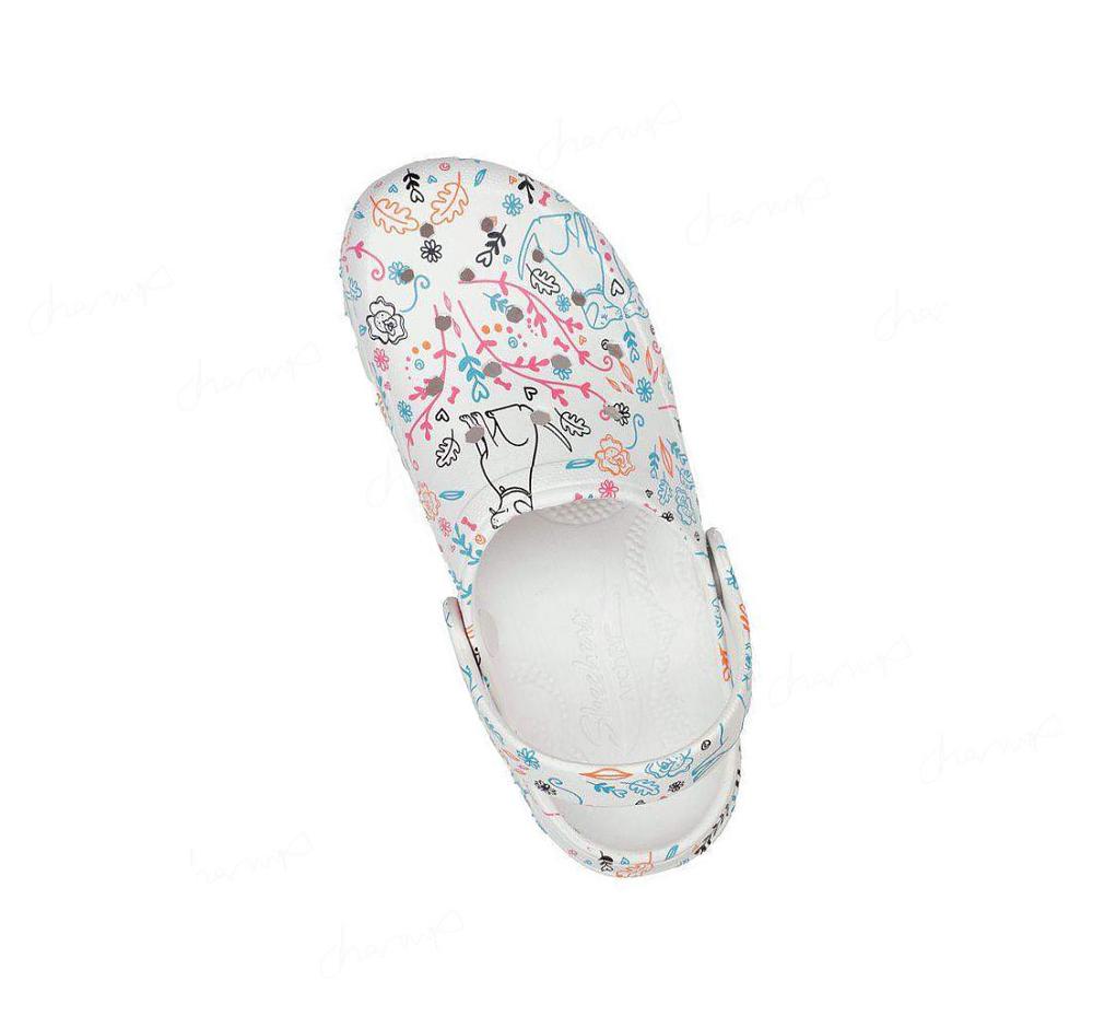 Zapatillas Sin Cordones Skechers Foamies: Arch Fit Footsteps - Flower Pups Mujer Blancas Multicolor | 555AC_AR