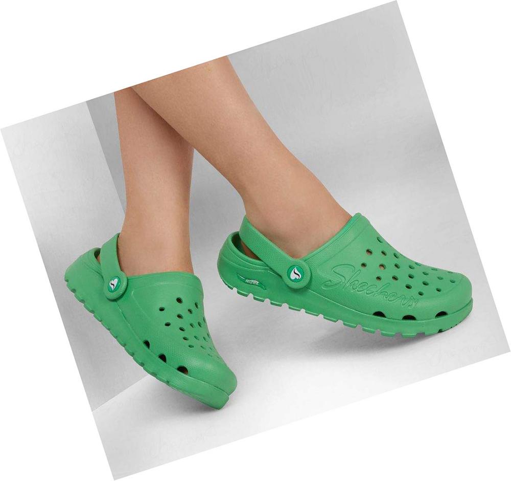 Zapatillas Sin Cordones Skechers Foamies: Arch Fit Footsteps - Pure Joy Mujer Verde | 58290_AR