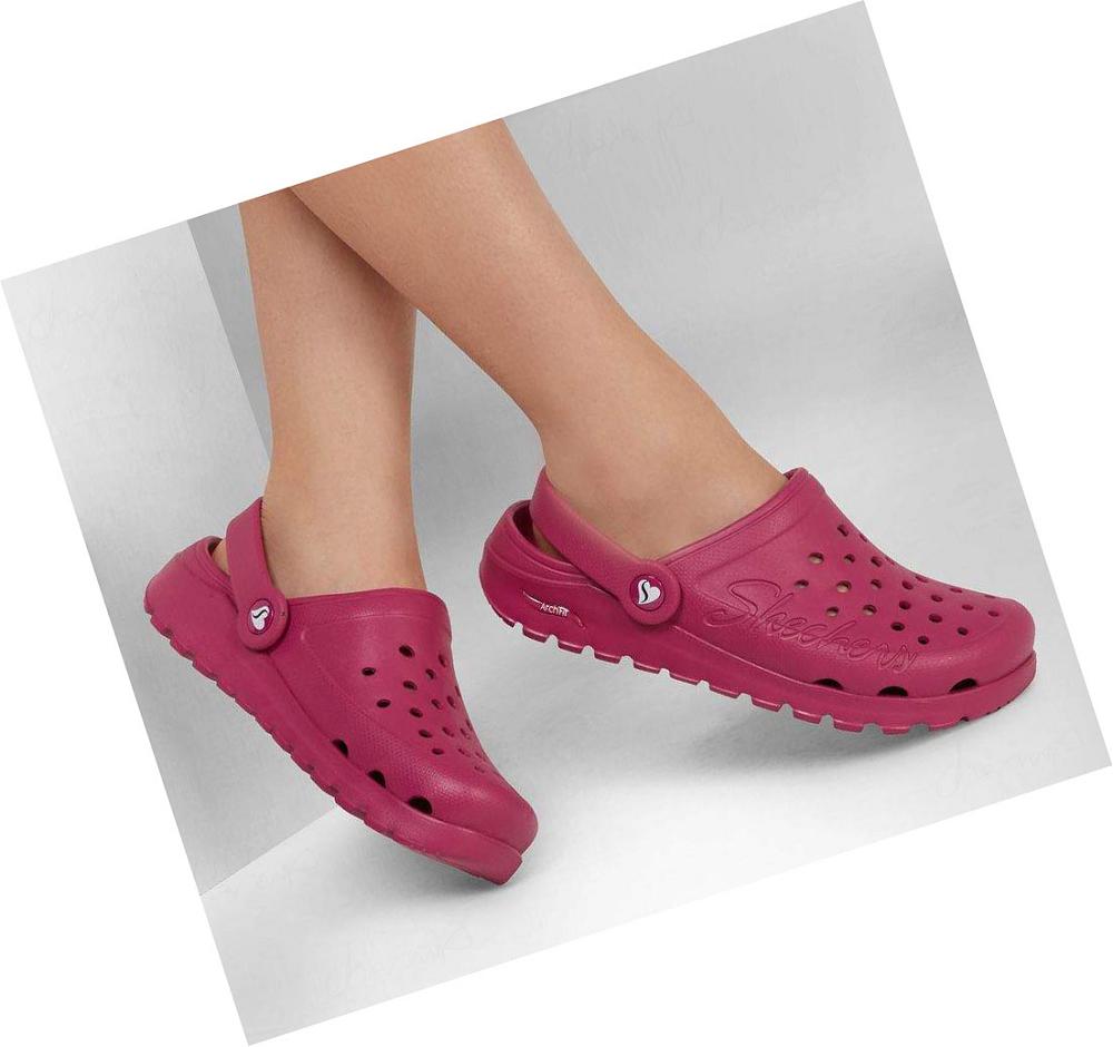 Zapatillas Sin Cordones Skechers Foamies: Arch Fit Footsteps - Pure Joy Mujer Fucsia | 585AW_AR