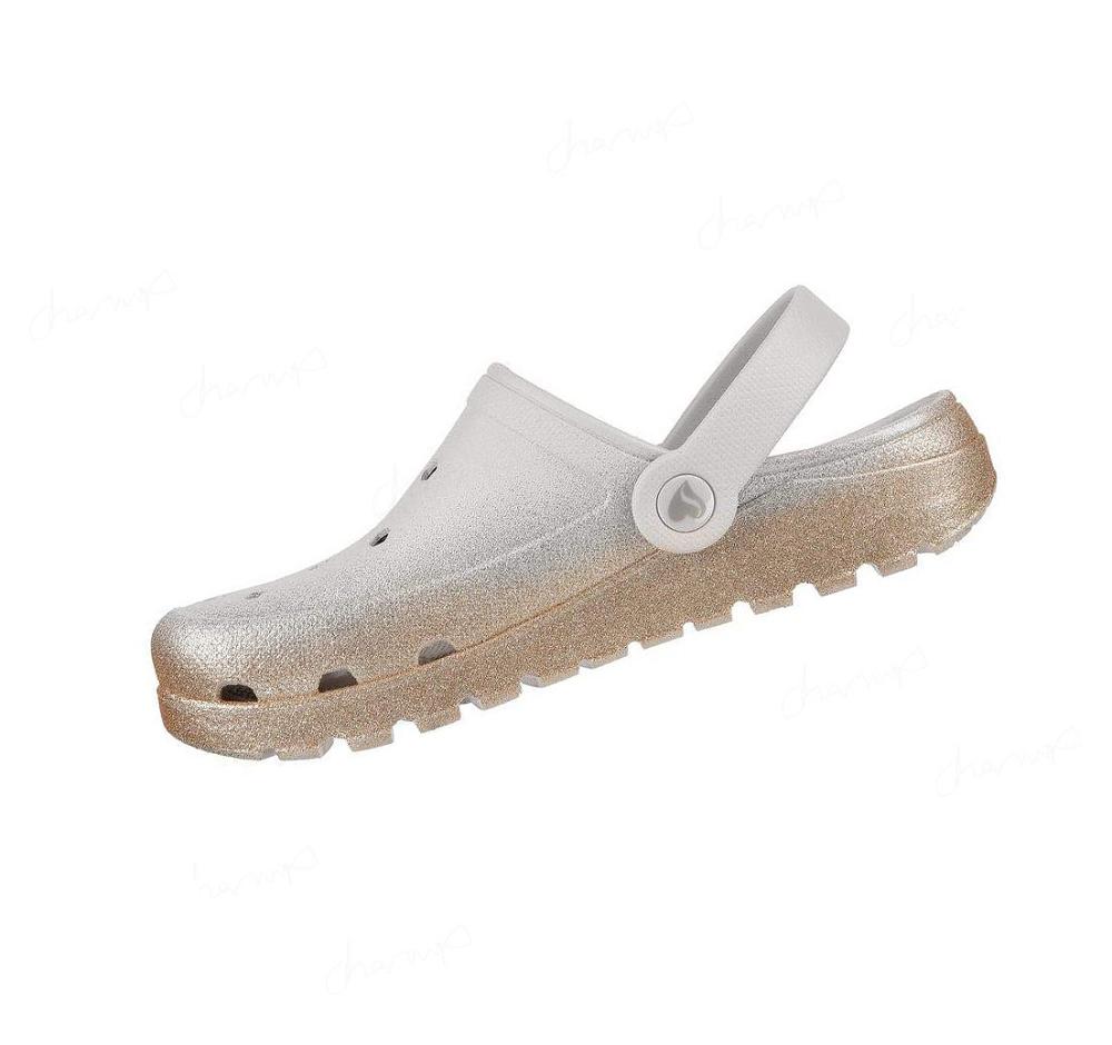 Zapatillas Sin Cordones Skechers Foamies: Arch Fit Footsteps - Sparks Fly Mujer Beige Doradas | 5A5AR_AR