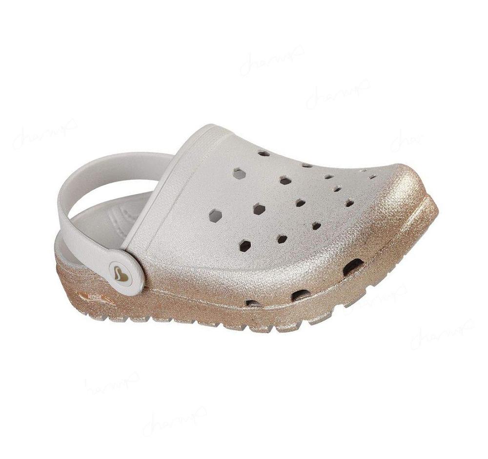 Zapatillas Sin Cordones Skechers Foamies: Arch Fit Footsteps - Sparks Fly Mujer Beige Doradas | 5A5AR_AR