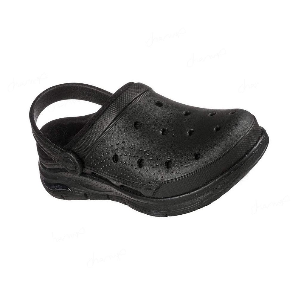 Zapatillas Sin Cordones Skechers Foamies: Arch Fit Forro - Cuddle Life Mujer Negras | 60T9G_AR