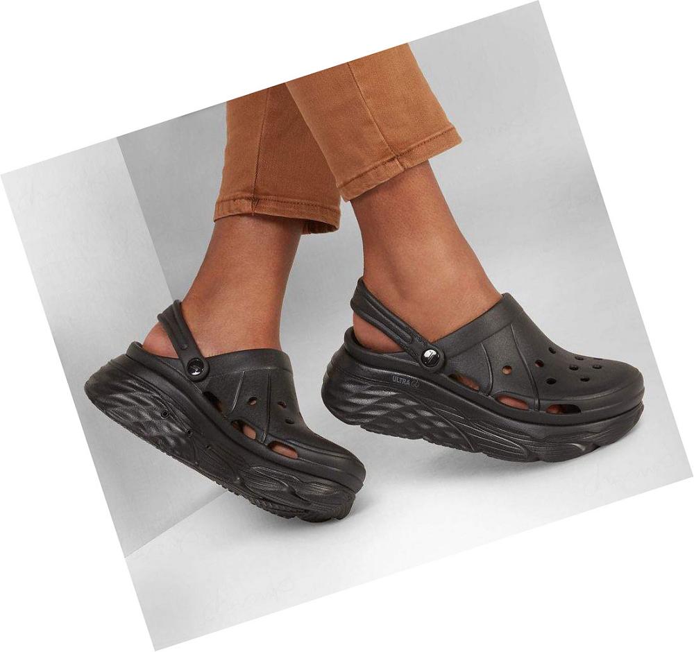 Zapatillas Sin Cordones Skechers Foamies: Max Cushioning - High Tide Mujer Negras | 8029G_AR