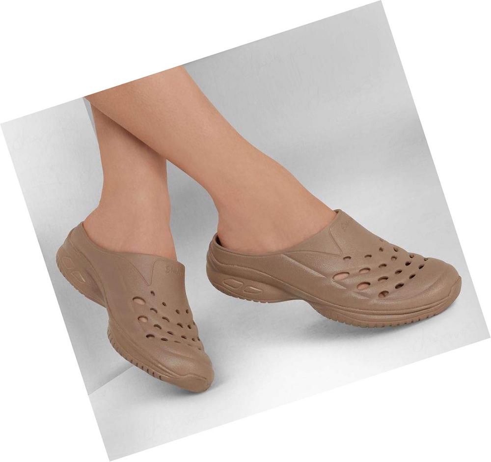 Zapatillas Sin Cordones Skechers Foamies: Commute Time - Essential Mujer Gris Marrones | A021E_AR