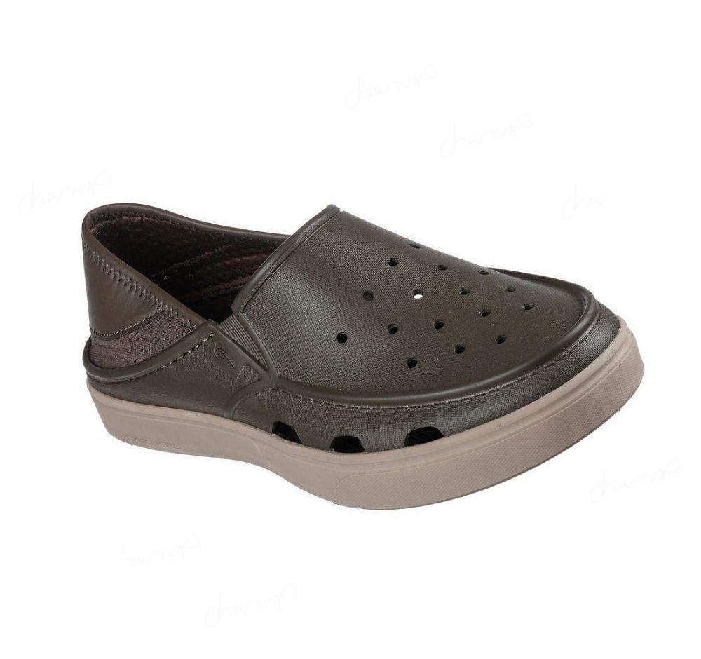 Zapatillas Sin Cordones Skechers Foamies: Vista - Crossroads Hombre Kaki | A0A38_AR