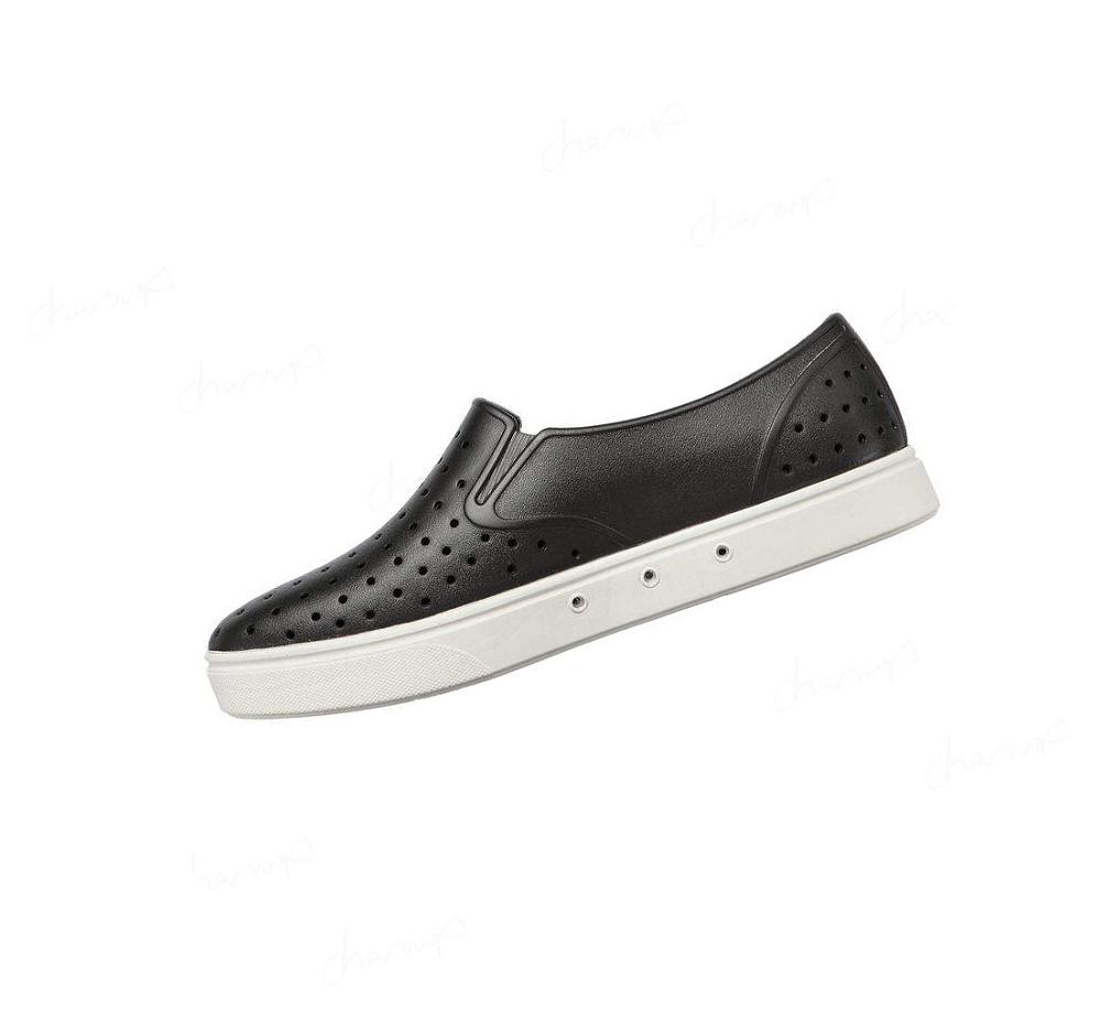 Zapatillas Sin Cordones Skechers Foamies: Vista - Pier Avenue Mujer Negras Blancas | A321A_AR