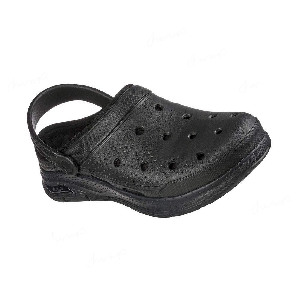 Zapatillas Sin Cordones Skechers Foamies: Arch Fit Forro - Chillaxing Hombre Negras | A9325_AR